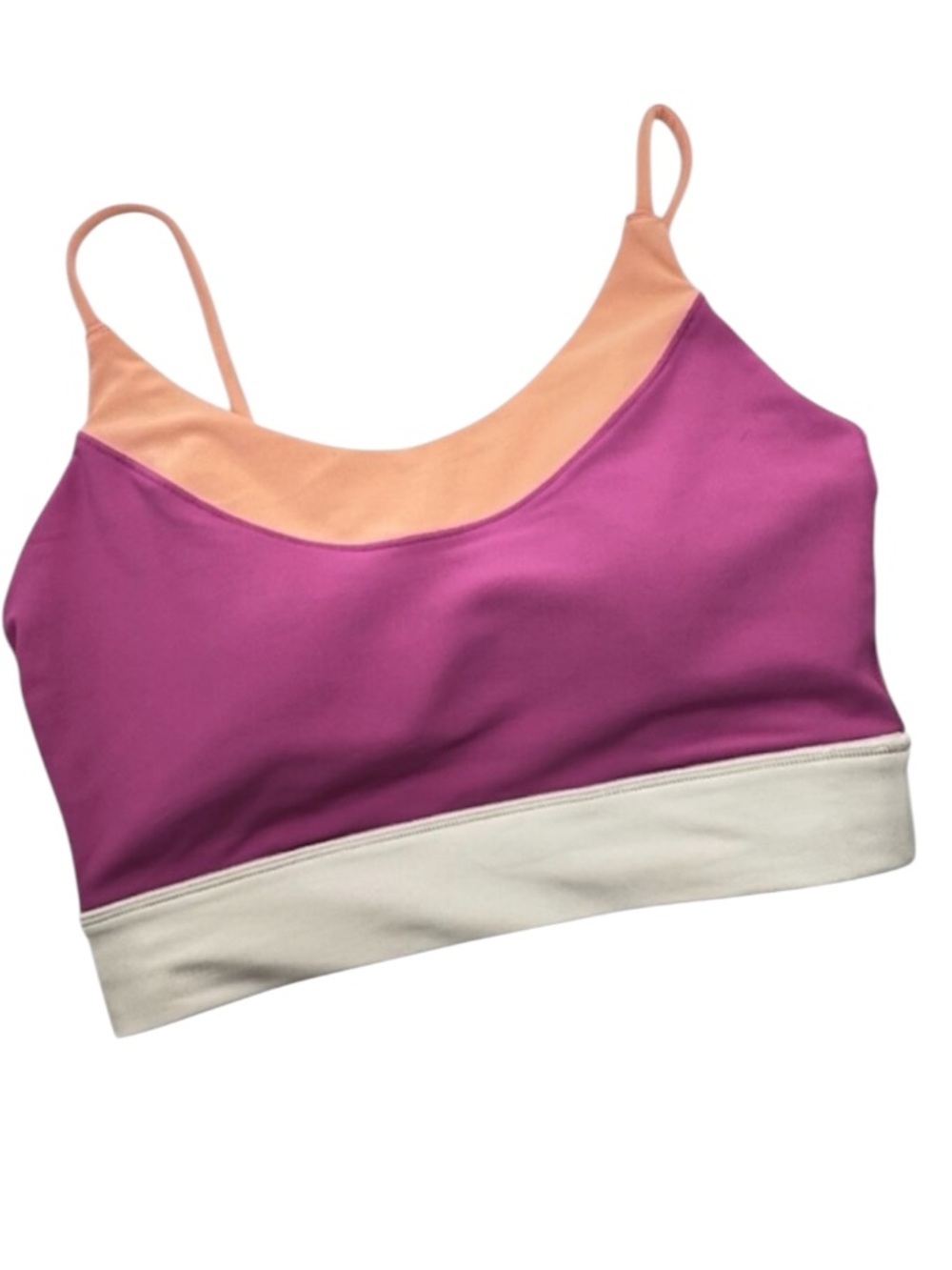 NWT Sage Collective Colorblock Sport Bra in Purple Orchid Combo
